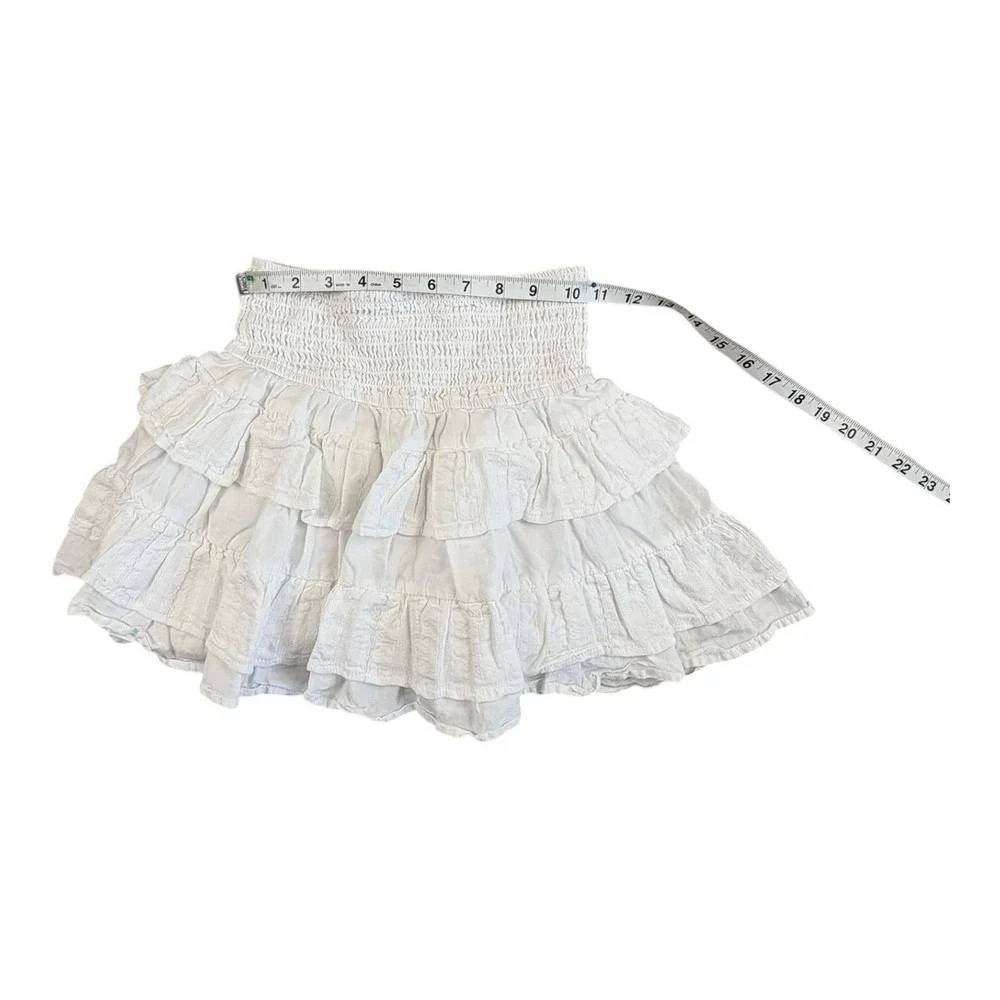 Art and Class Girls Size White Eyelet Smocked Layered Ruffle‎ Skirt M (8)